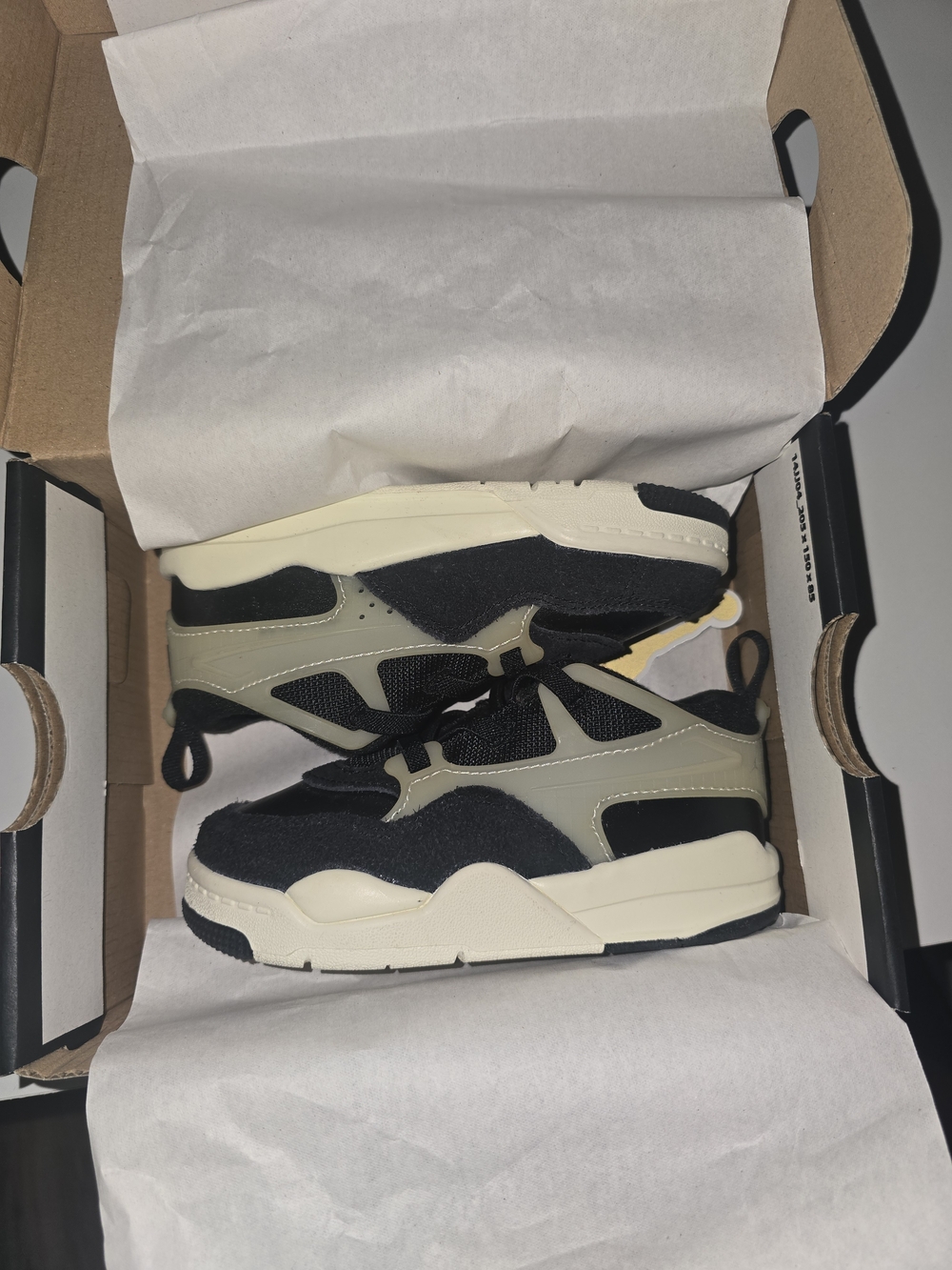 Jordan Kids Black and Olive Green Chunky Sneakers